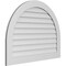Ekena Millwork Round Top Surface Mount PVC Gable Vent: Non-Functional, w/ 3-1/2"W x 1"P Standard Frame, 42"W x 32"H GVPRT42X3201SN - alternate 5